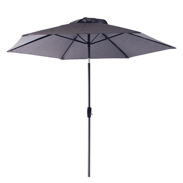 Living Accents Pacifica 9 ft. Tiltable Black Patio Umbrella ACE23165 Zoro
